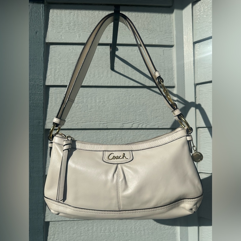 Coach Light Beige Shoulder Bag
